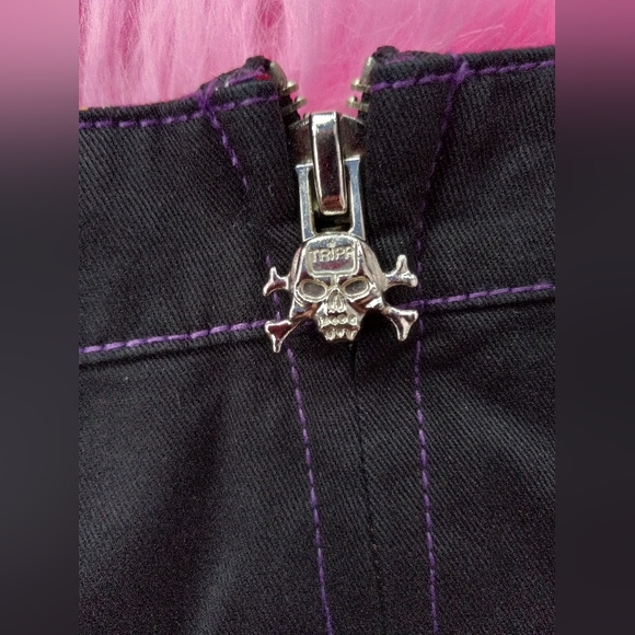 Tripp NYC vintage mall goth early 2000s radass purple & black skirt! SOLD - Picture 5 of 12